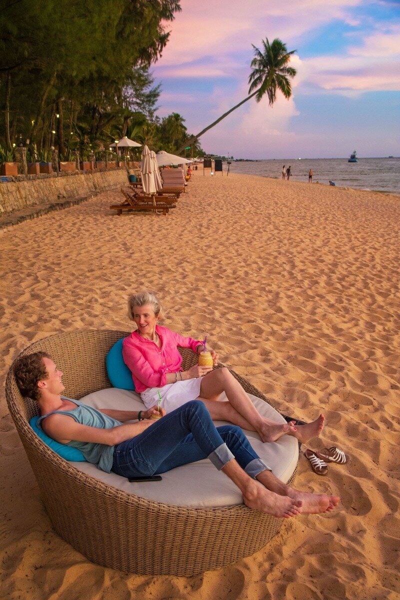 Private beach