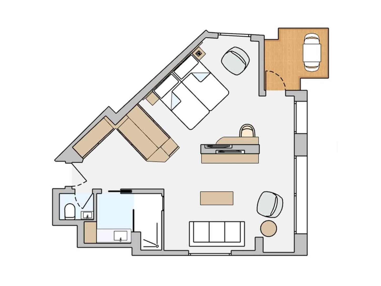 Wohnbeispiel Junior Suite Classic Sea Side („AI-generated“)
