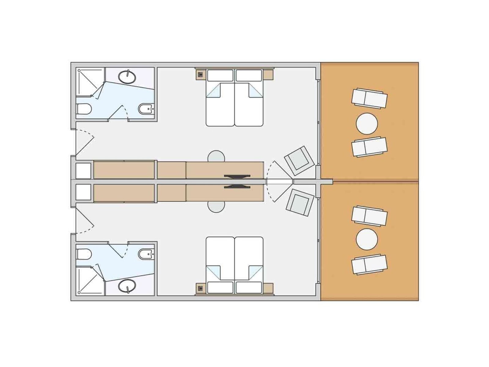Wohnbeispiel Family Double Room Superior Connecting Door