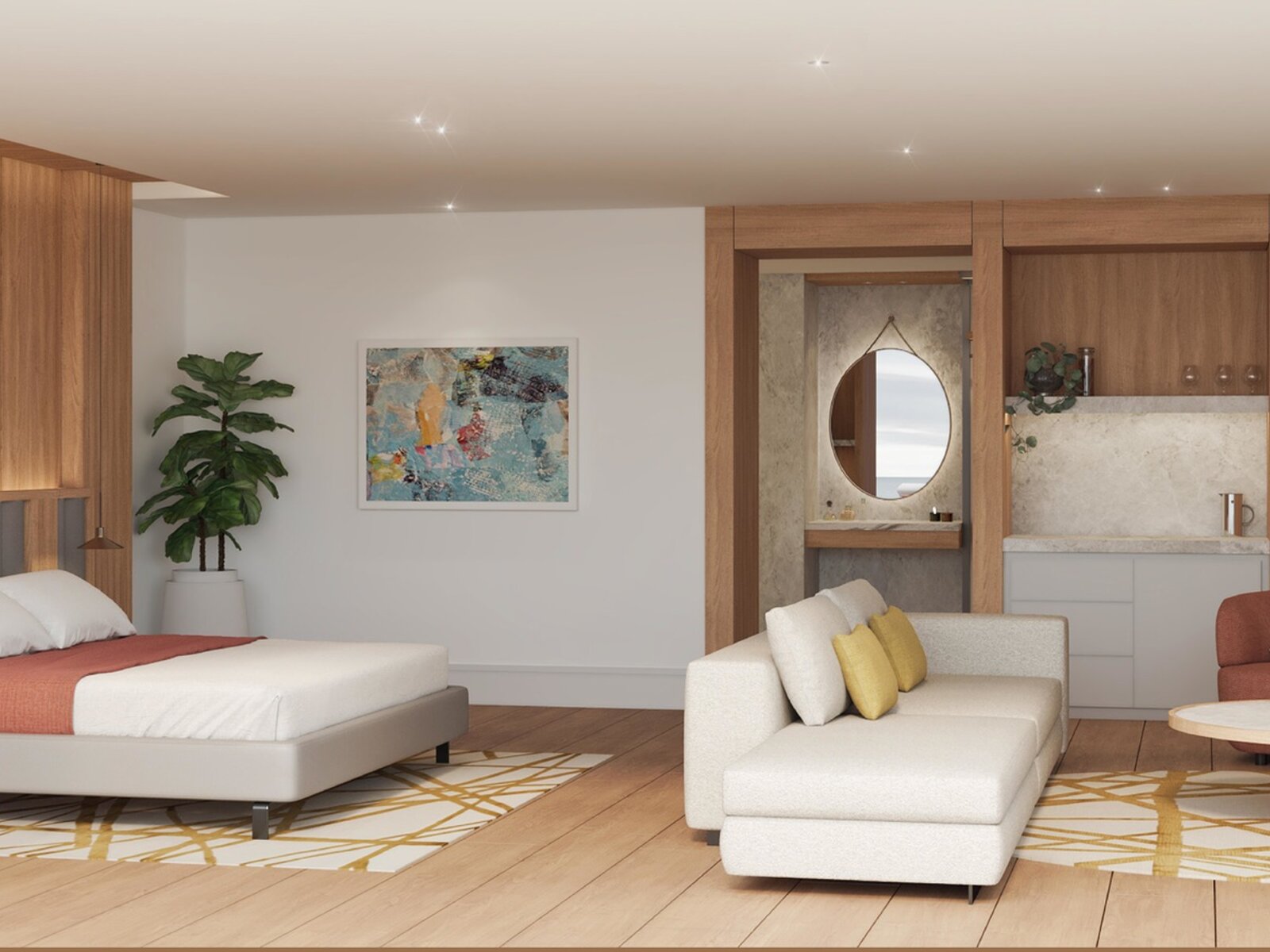 Wohnbeispiel Spa Suite Sea View („AI-generated“)