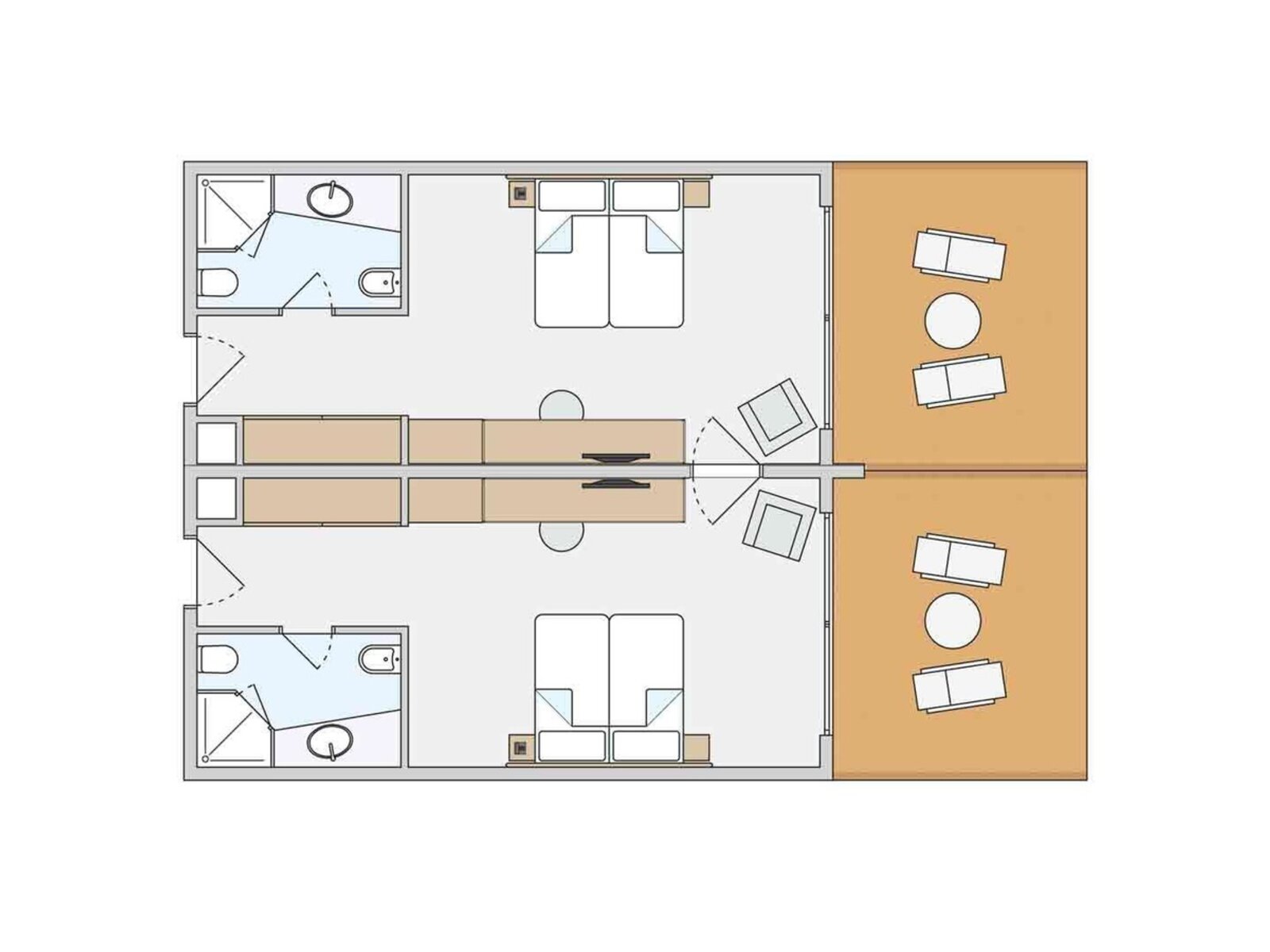 Wohnbeispiel Family Double Room Deluxe Connecting Door