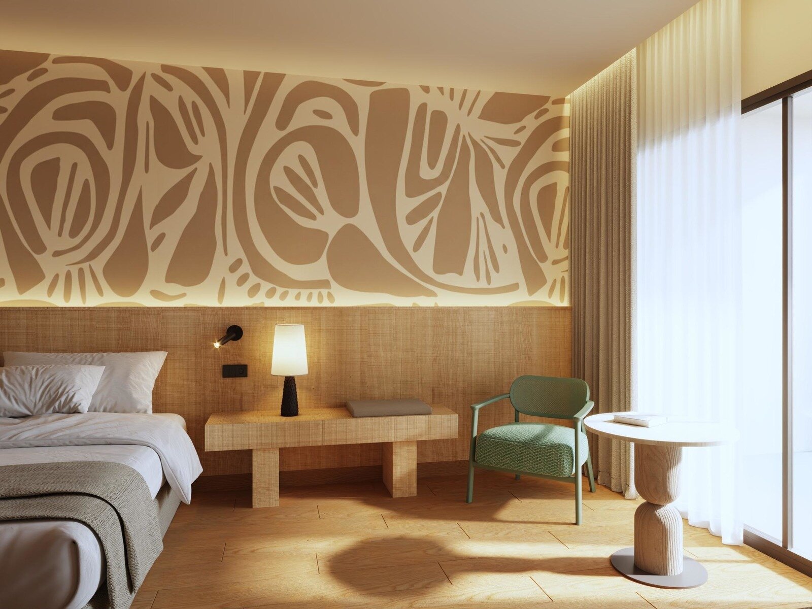 Wohnbeispiel 2 Double Beds Partial Sea View with Sofa Bed