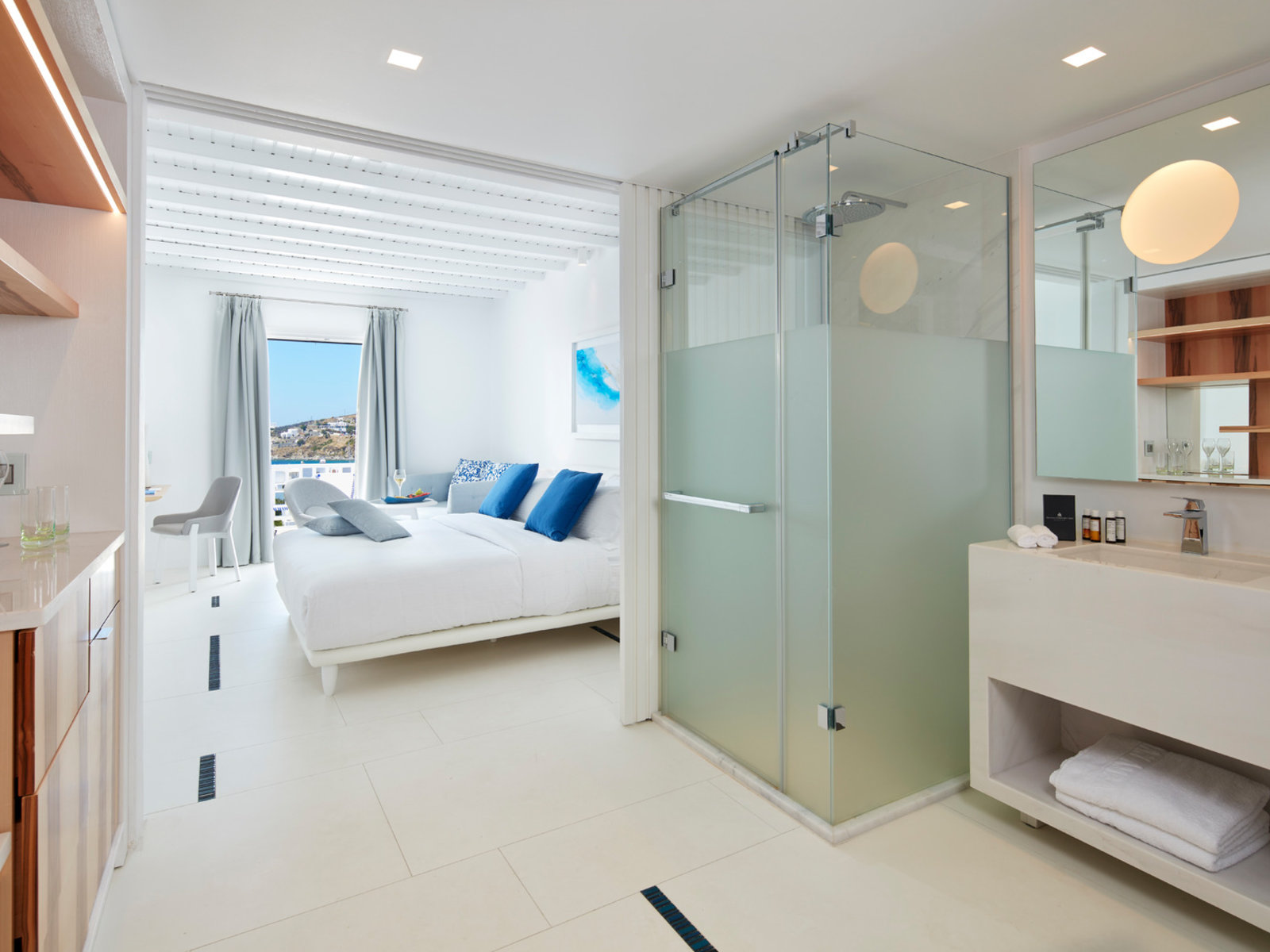 White bliss with private pool
