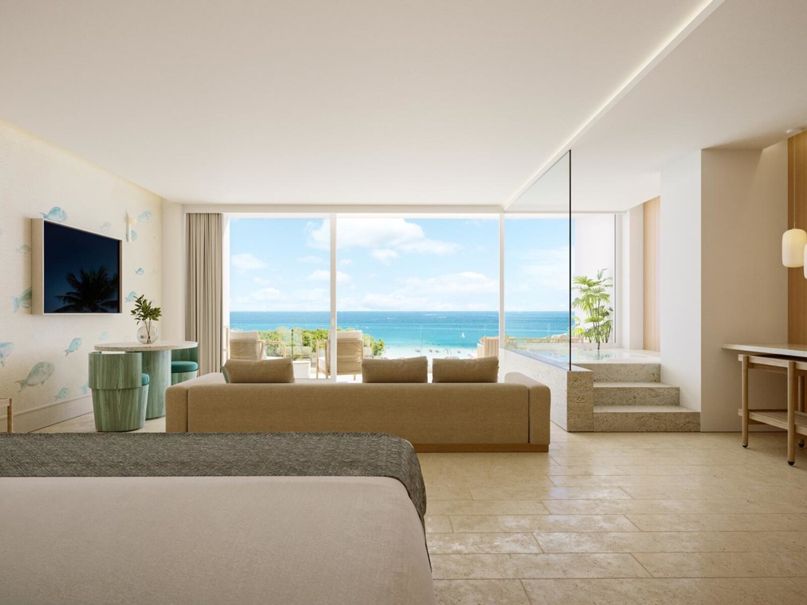 Wohnbeispiel Ocean Front Butler Suite King („AI-generated“)
