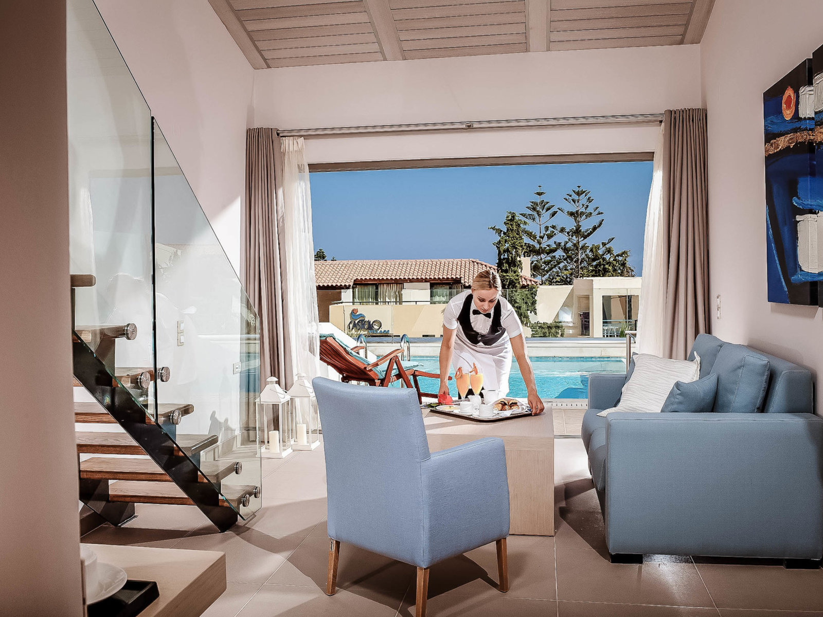 Wohnbeispiel Suite Maisonette private pool