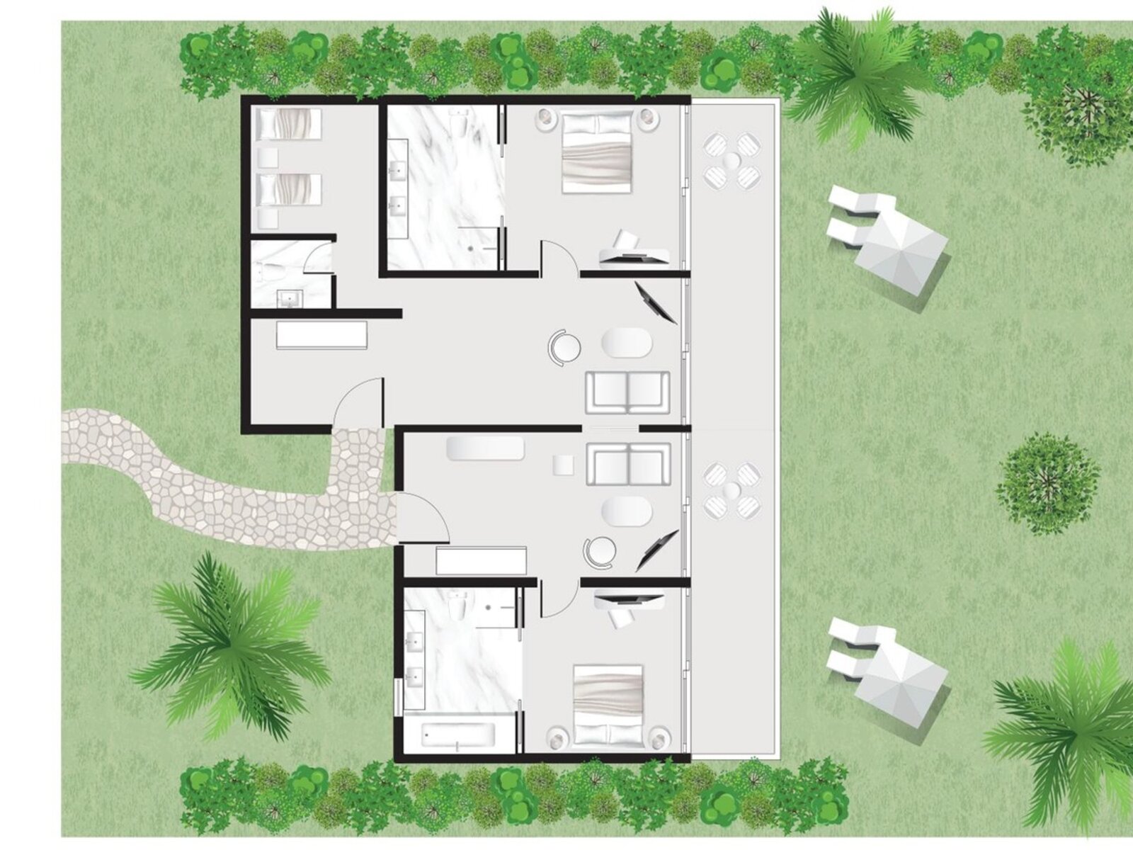 Wohnbeispiel Three Bedroom Villa