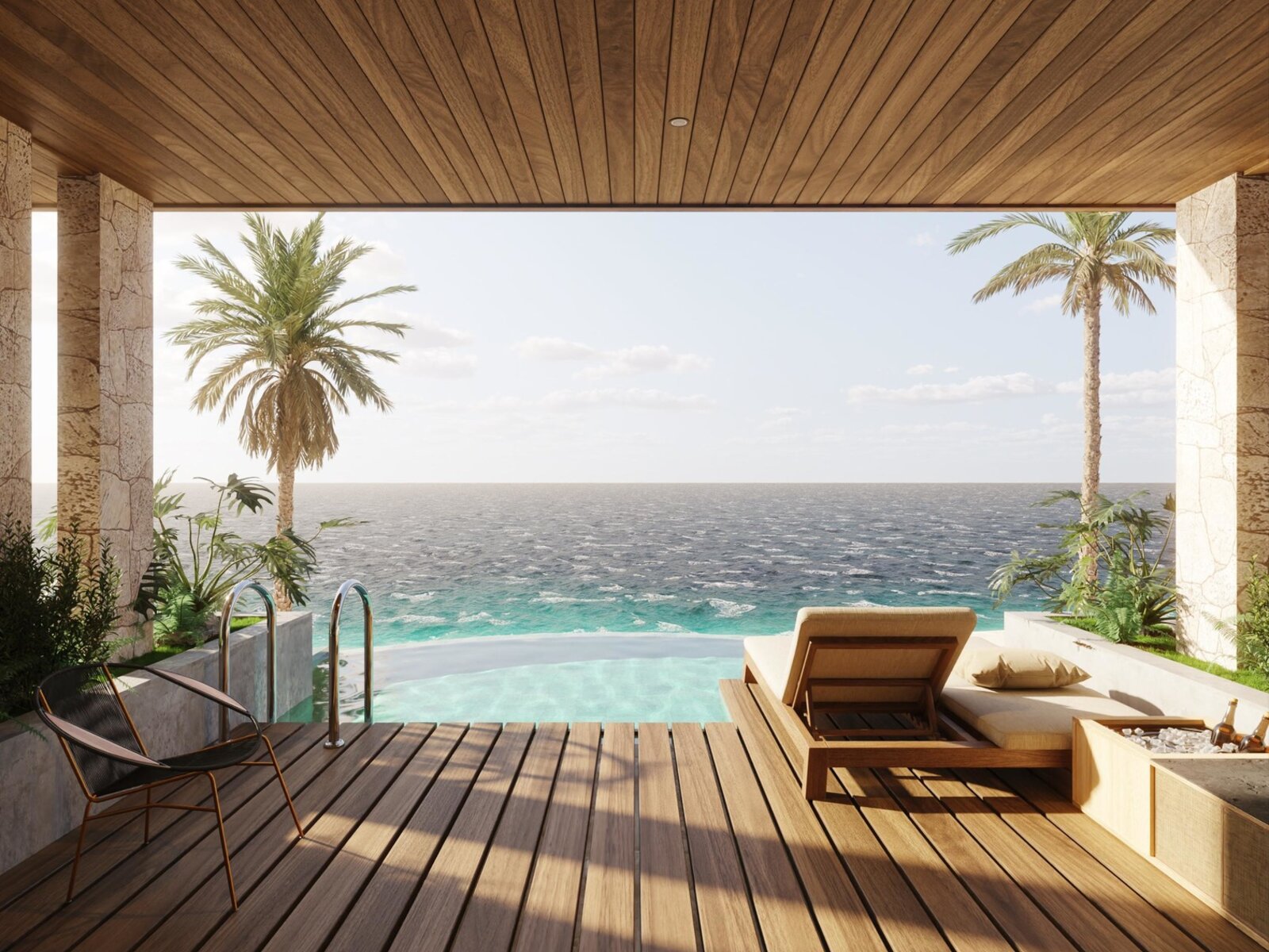 Wohnbeispiel Ocean Front Suite Swim Up („AI-generated“)