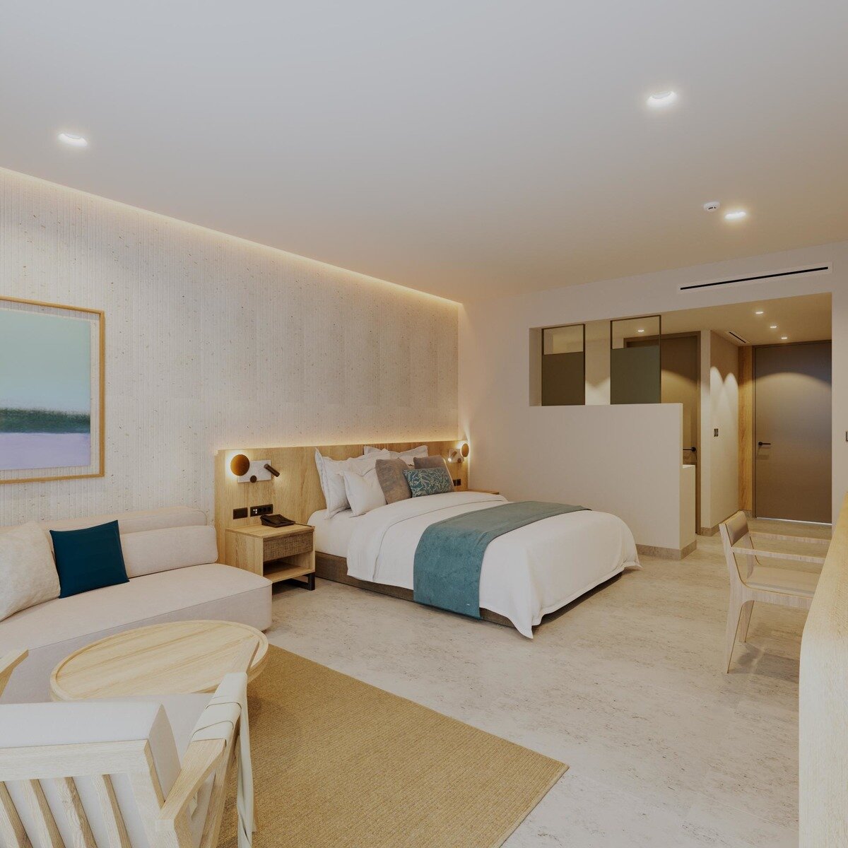 Wohnbeispiel Partial Ocean View Swim-Up Room („AI-generated“)