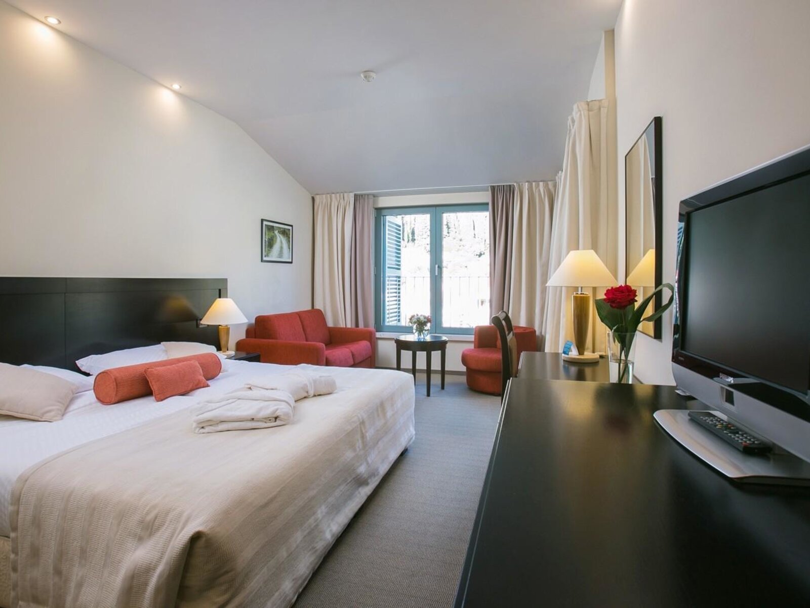 Wohnbeispiel Single with Child Double room park balcony