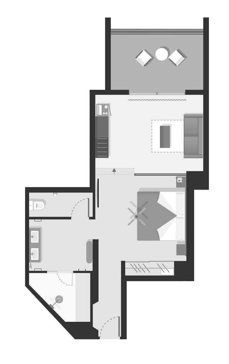 Wohnbeispiel Double Room with Sea View