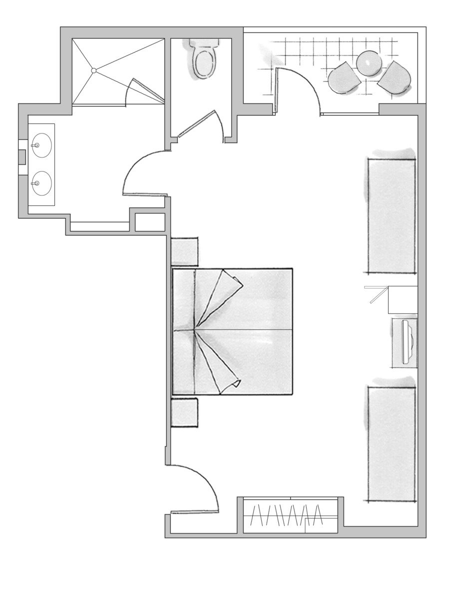 Wohnbeispiel Double Room (2 Beds  2 Sofa Beds)