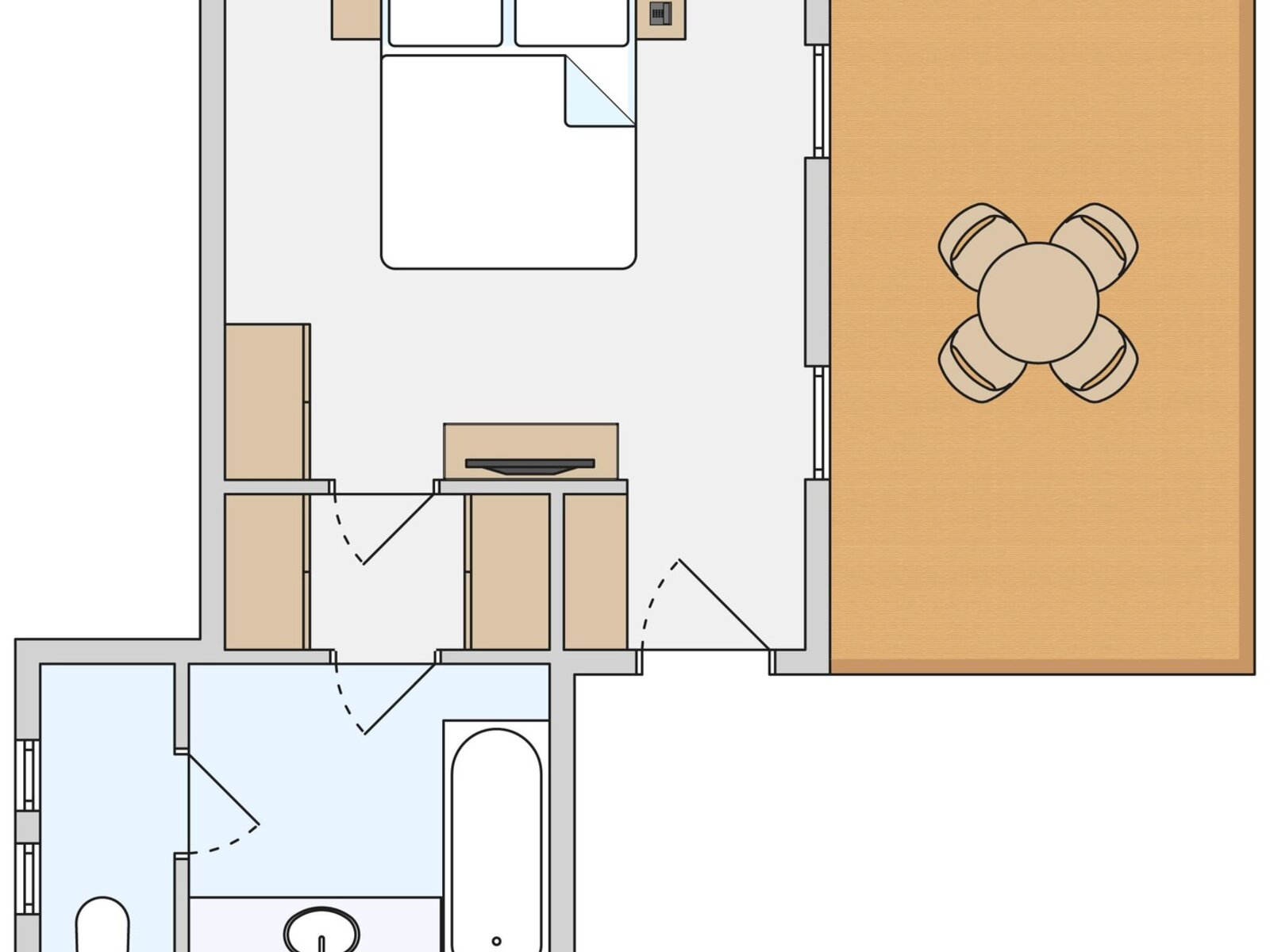Wohnbeispiel Double Room Sharing Pool