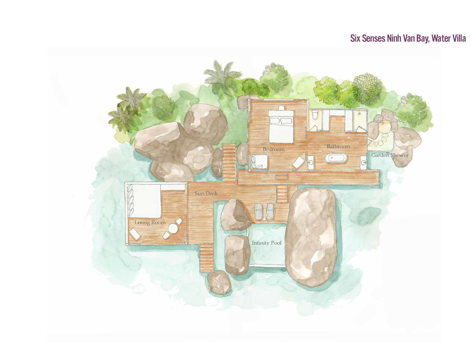 Wohnbeispiel Water Pool Villa („AI-generated“)