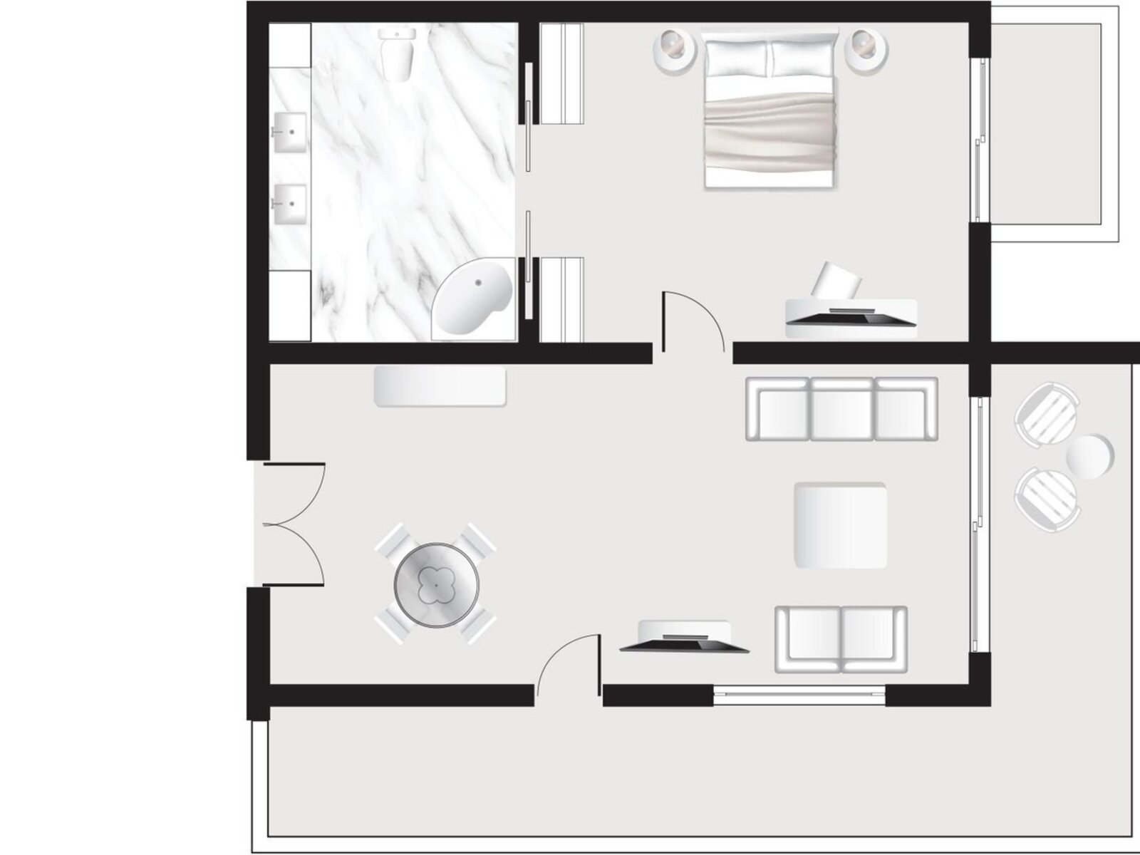 Wohnbeispiel Penthouse Junior Suite Seaview