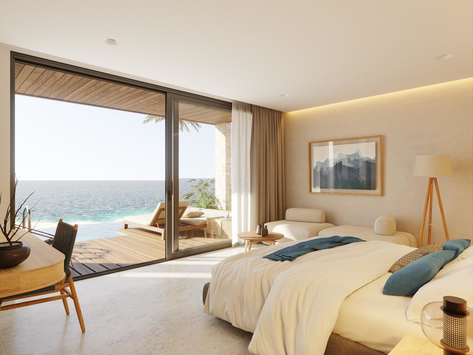 Wohnbeispiel Ocean Front Suite Swim Up („AI-generated“)