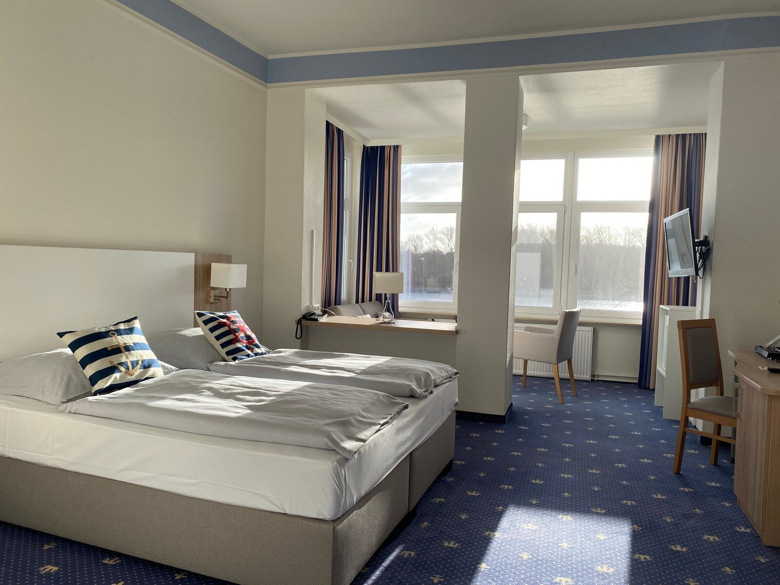 Wohnbeispiel Doppelzimmer seitlicher Meerblick