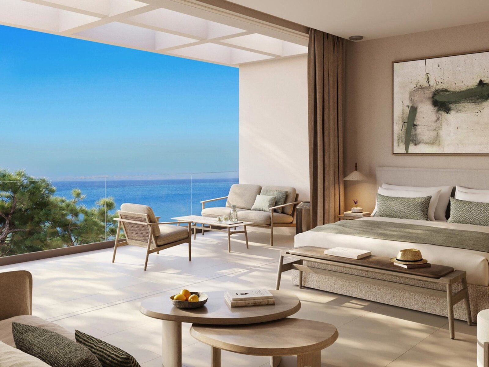 Wohnbeispiel Juniorsuite Grand Balcony Sea View („AI-generated“)