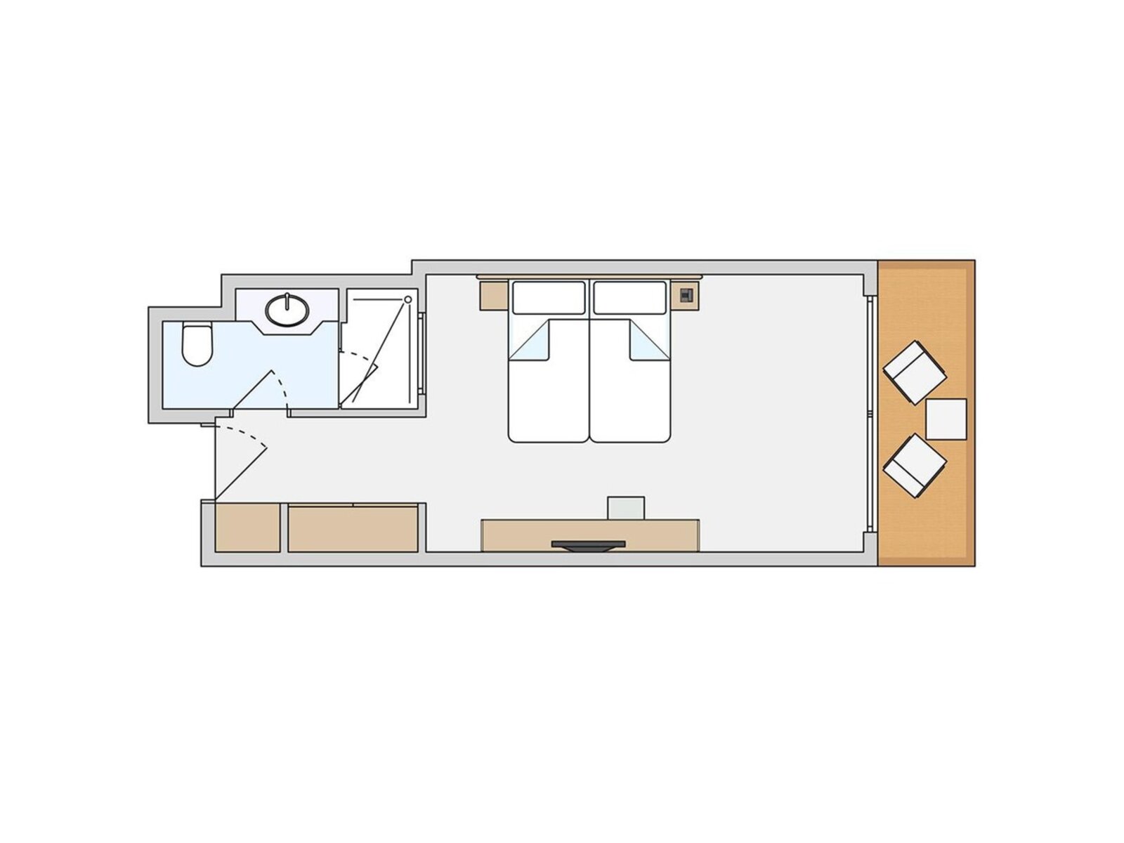 Wohnbeispiel Double Room Economy („AI-generated“)