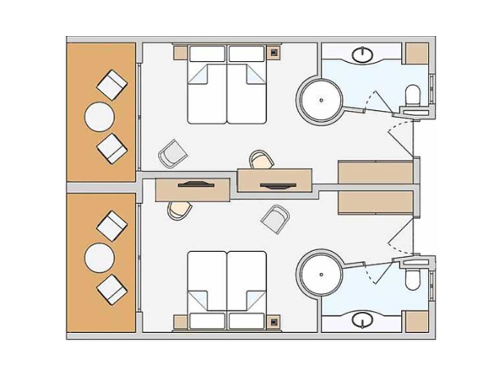Wohnbeispiel Family Double Room Classic Connecting Corridor