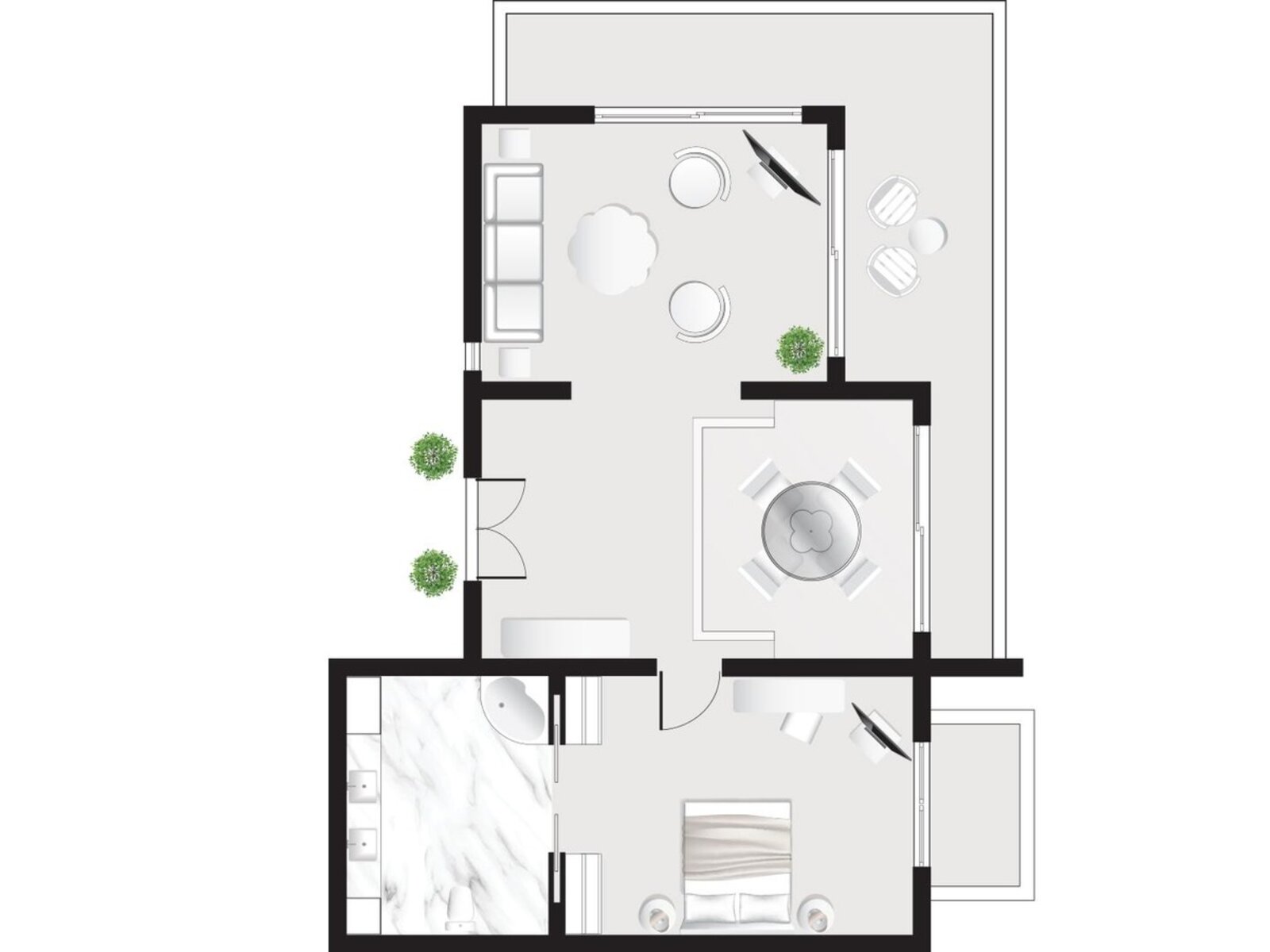 Wohnbeispiel Penthouse Senior Suite Sea View