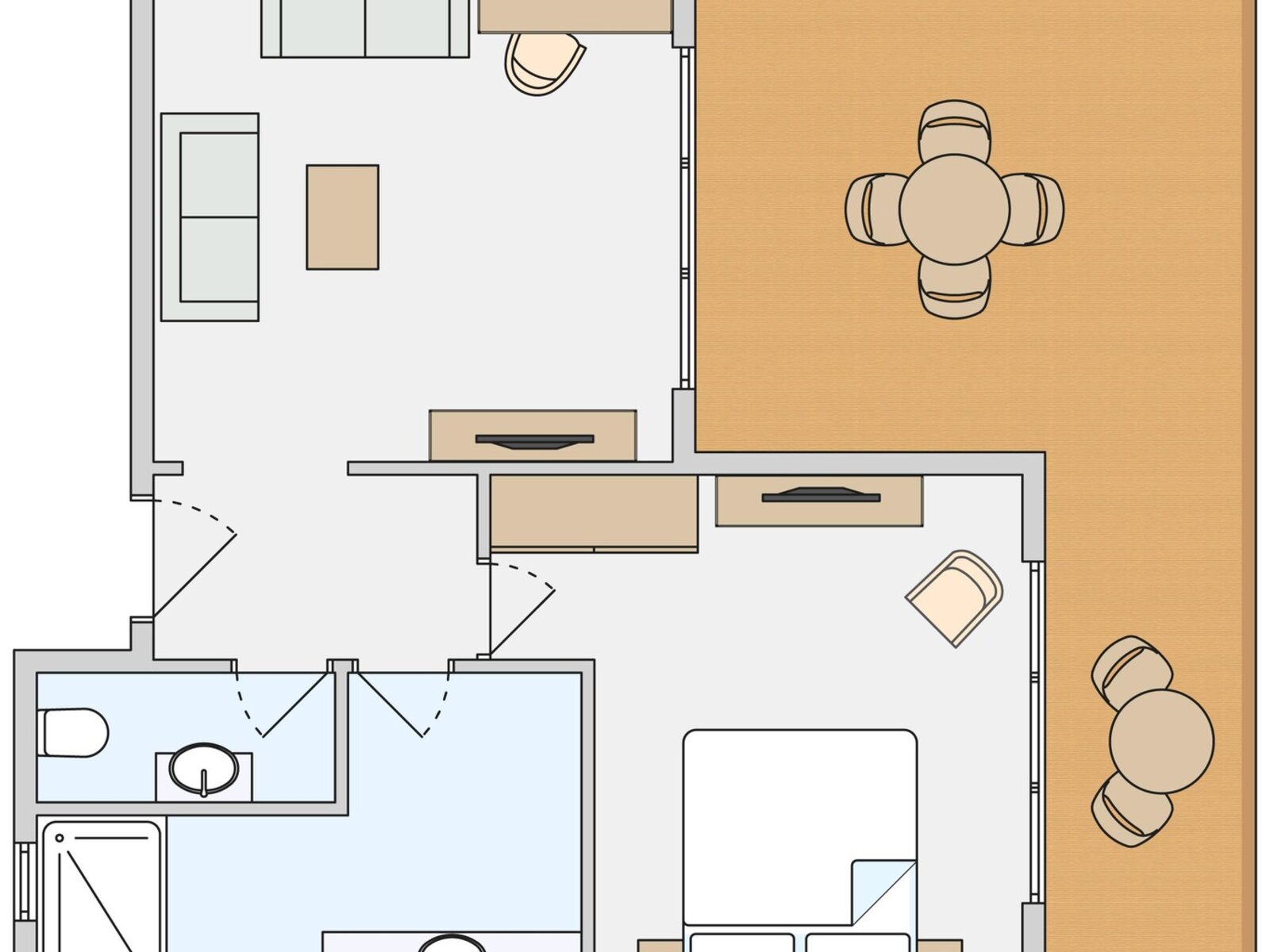 Wohnbeispiel Family Suite („AI-generated“)