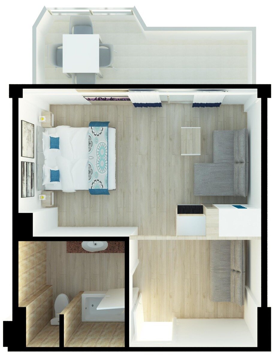 Wohnbeispiel Twin Room - Sofa
