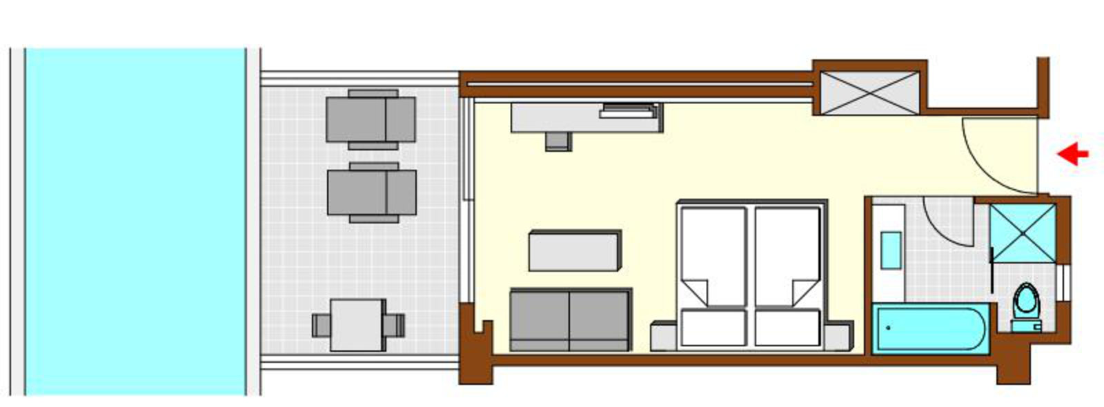 Deluxe Room Sharing Pool DZX3