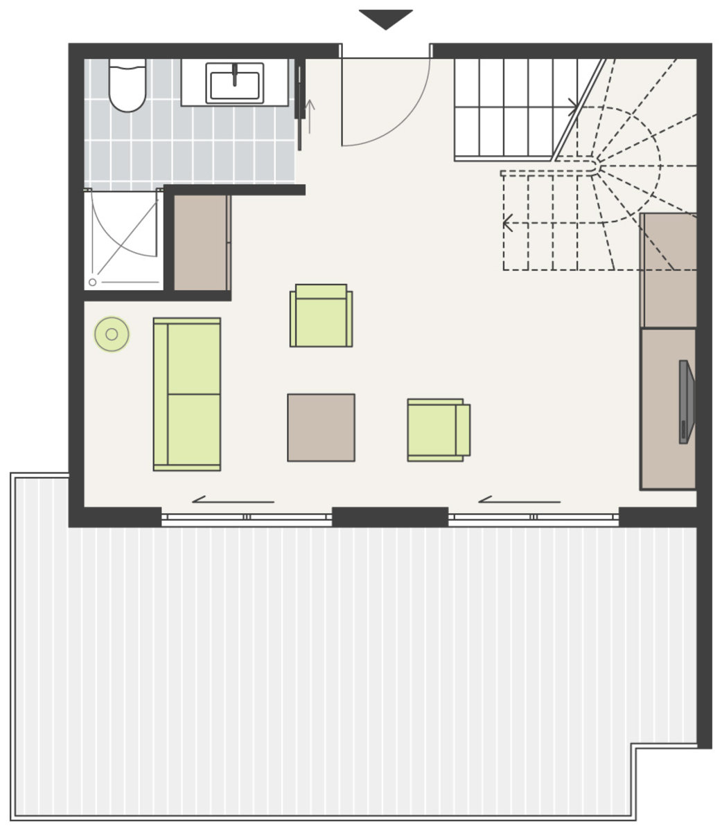 Wohnbeispiel Family Room Maisonette