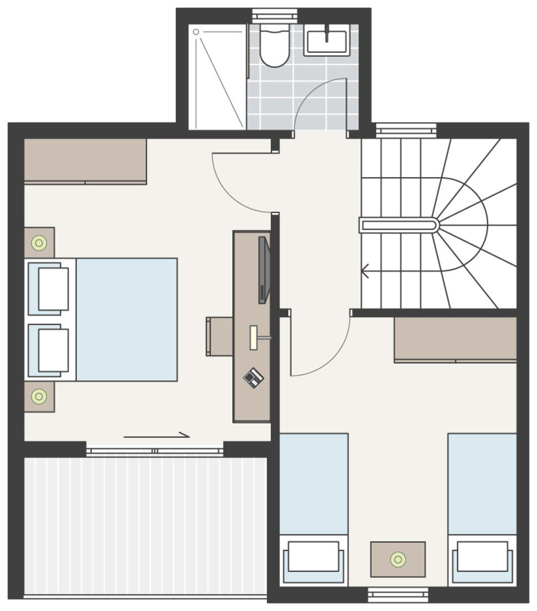 Wohnbeispiel Family Room Maisonette
