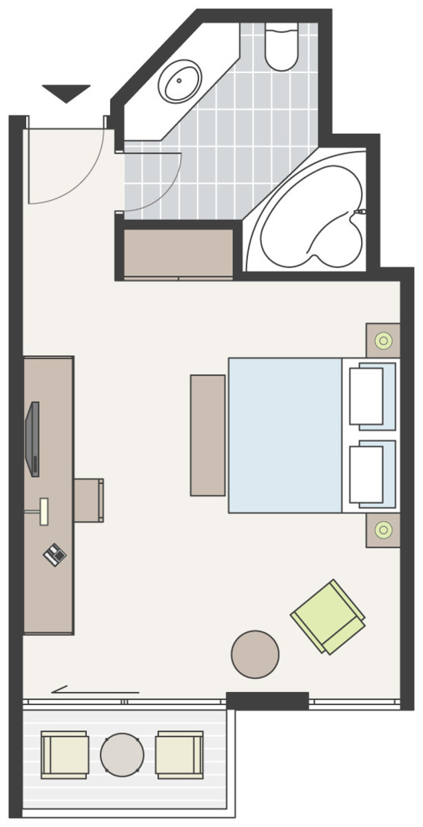 Wohnbeispiel Doppelzimmer, DZX1, DZX2